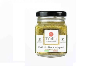 Glutenfreie sizilianische Oliven- und Kapernpastete - Tudia