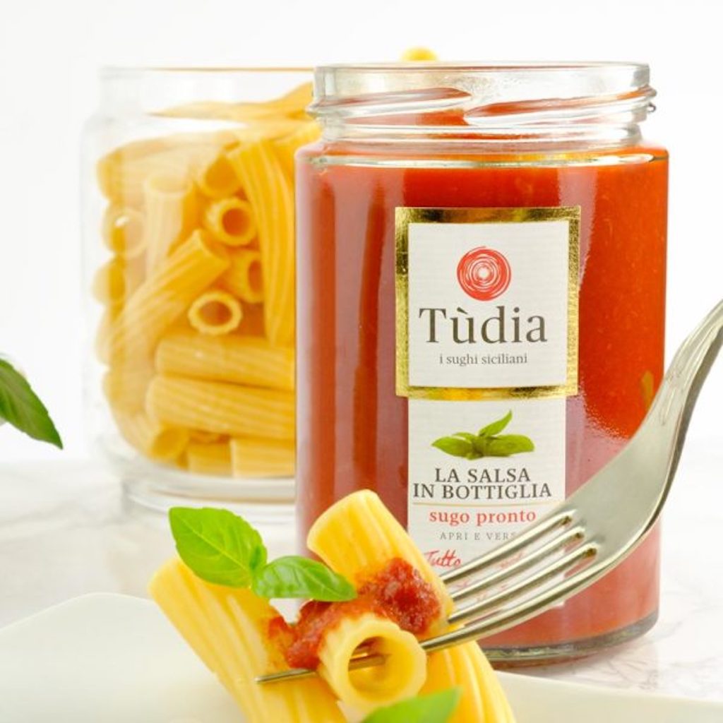Sizilianische Sauce in einer Flasche, glutenfrei - Tudia