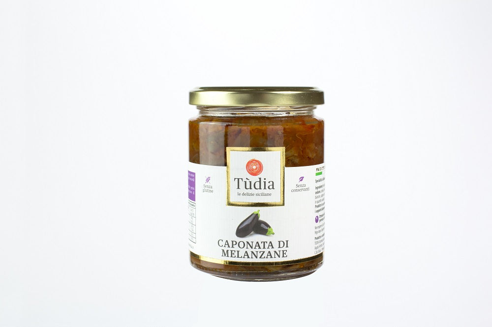 Caponata di Melanzane Siciliana Senza Glutine - Tudia