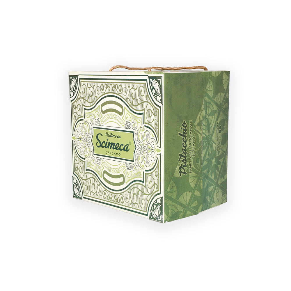 Handwerklicher Pistazien-Panettone 850gr. + Saftpresse 190gr - F.lli Scimeca Konditorei