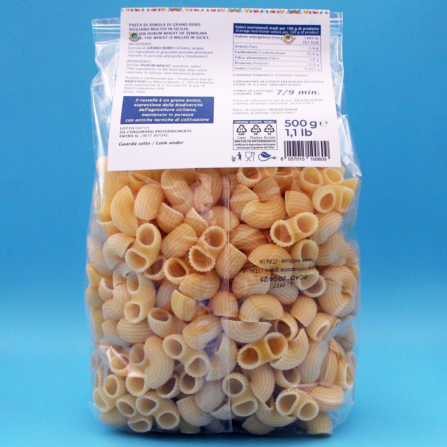 Pasta Chifferi di Grani Antichi Siciliani Russello - Sicilia Naturalmente