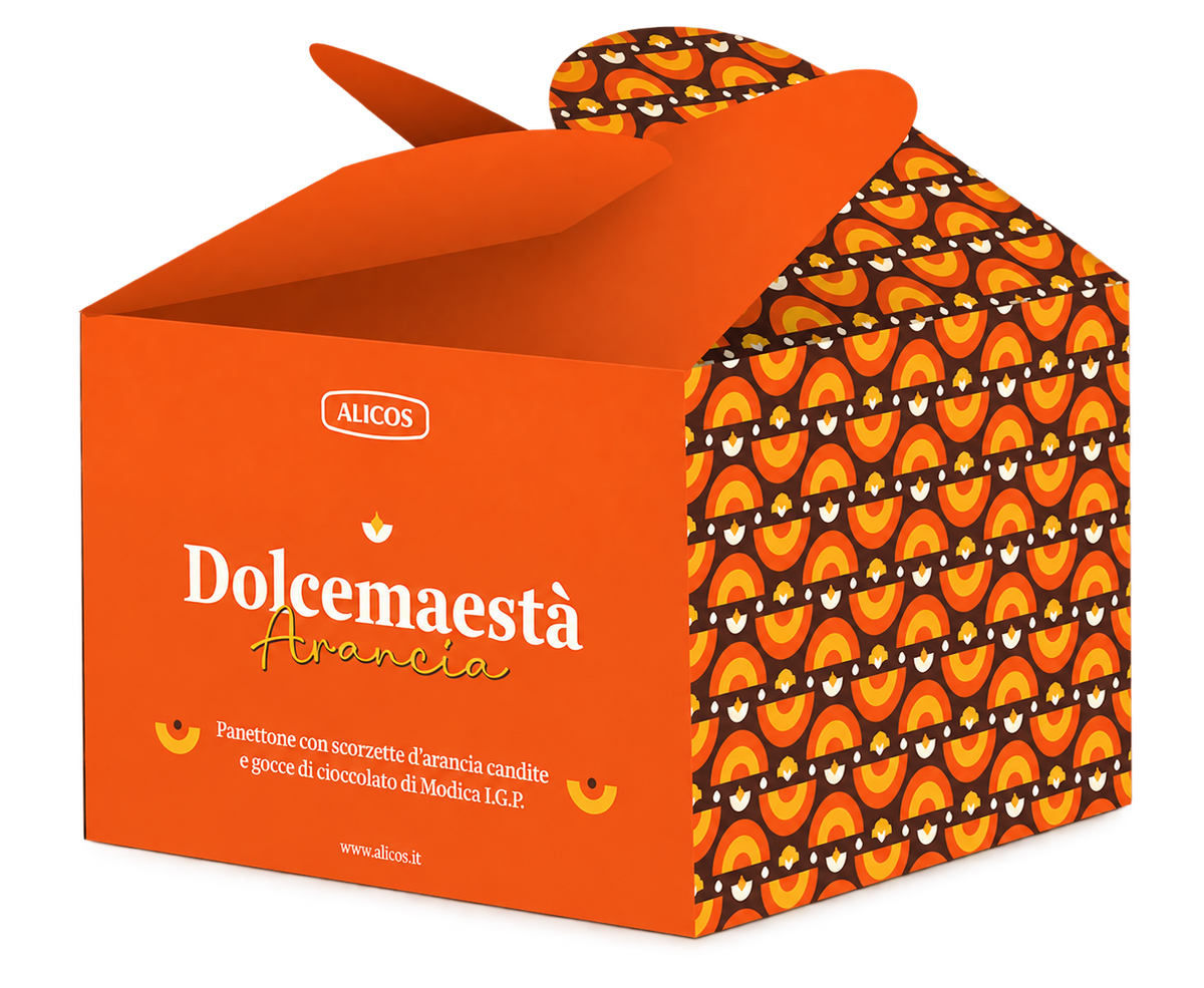 Sizilia nischer Artisan Panettone mit Orange und Modica Schokolade I.G.P. Dolcemaestà - Alicos
