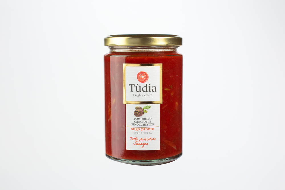 Sugo Pomodoro Siciliano di Carciofi e Finocchietto Senza Glutine - Tudia