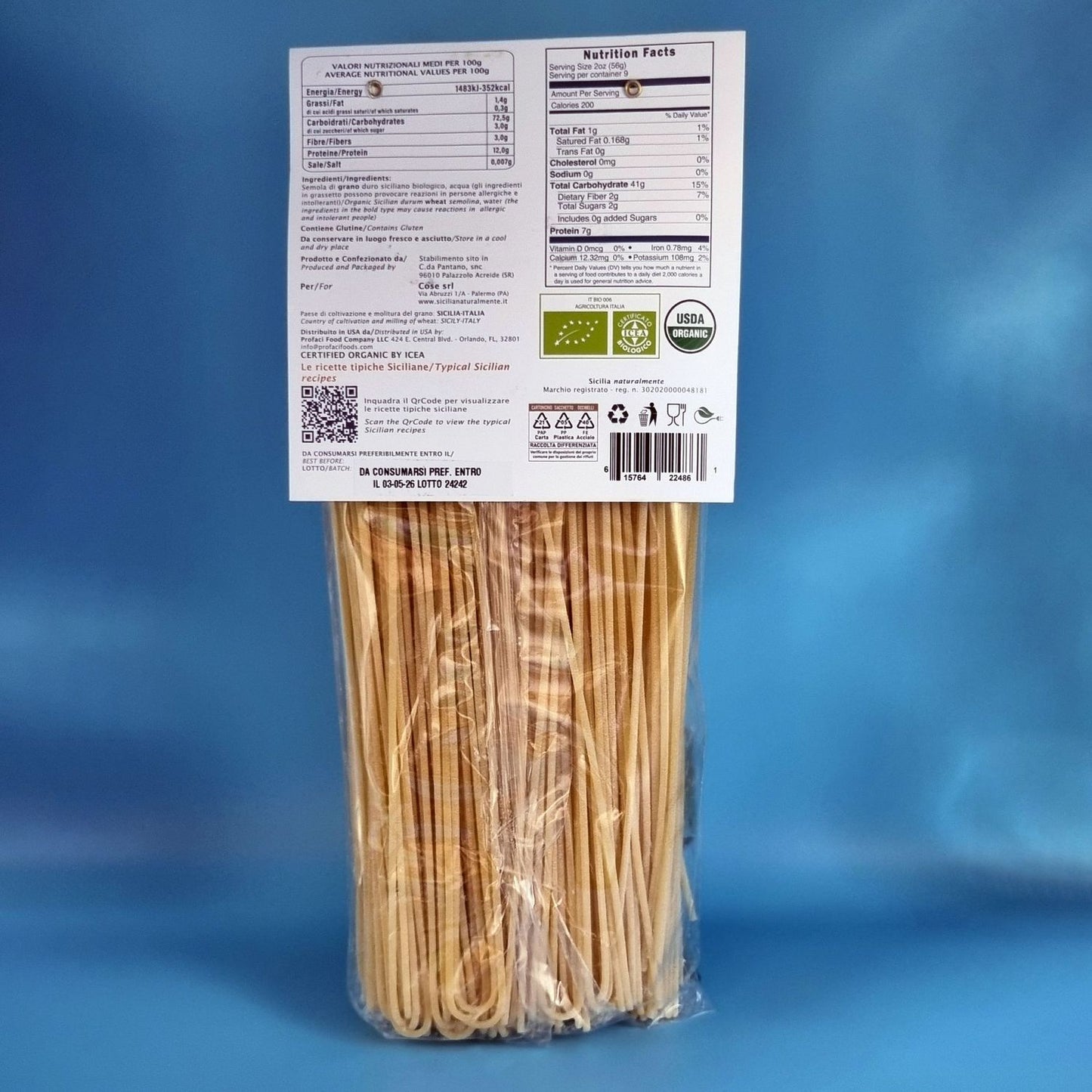 Pasta Spaghetti Bio - Sicilia Naturalmente