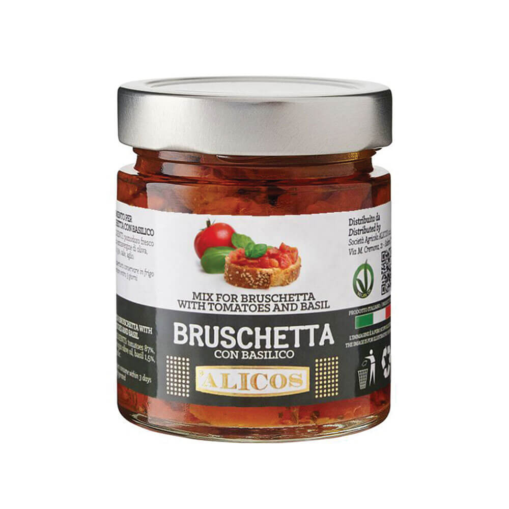 Sicilian Bruschetta with Basil - Alicos