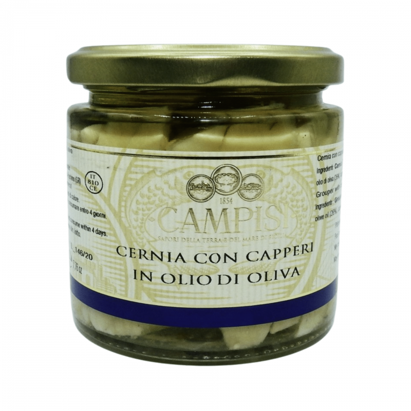 Cernia con Capperi in Olio di Oliva - Campisi Conserve