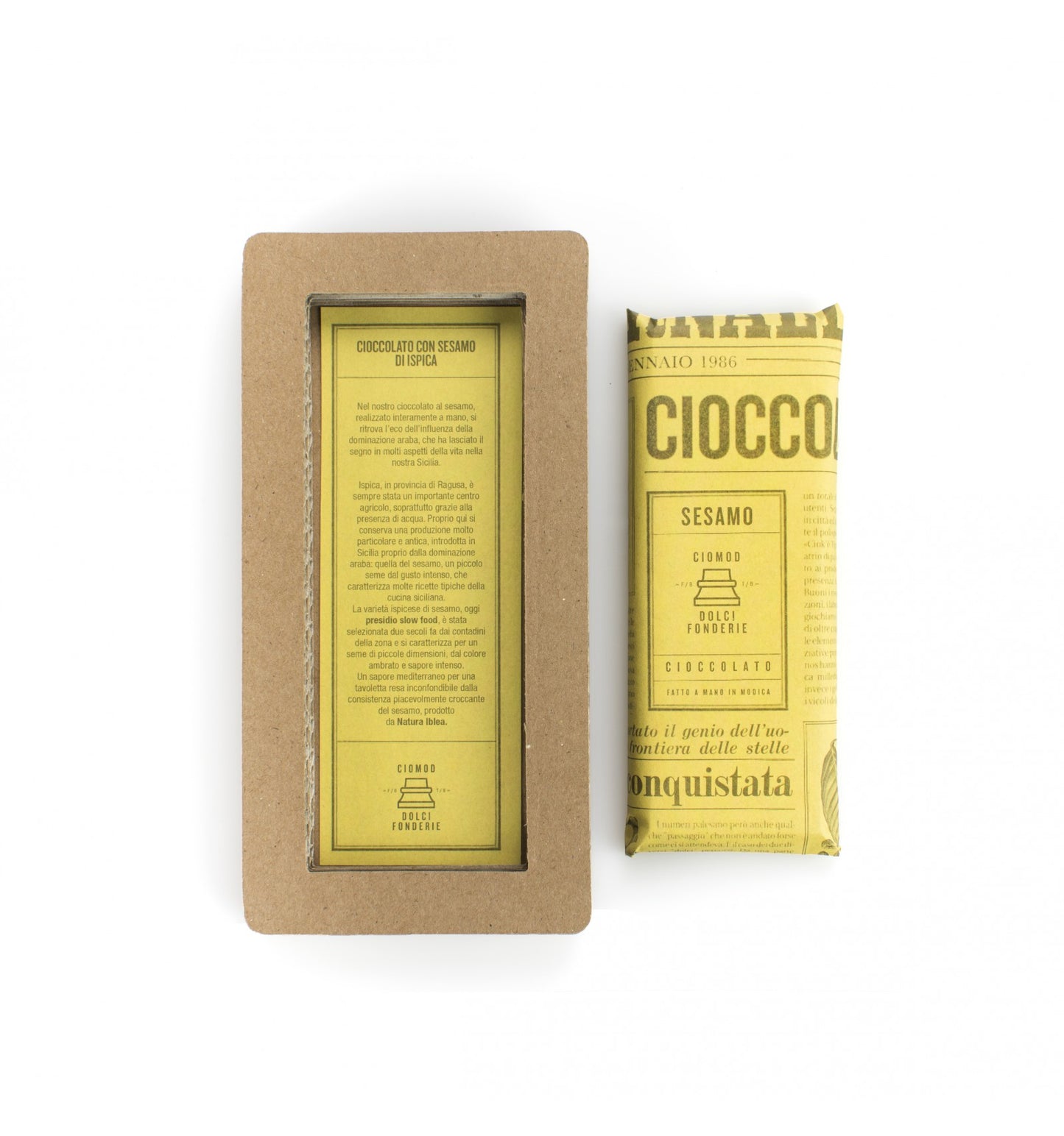 Cioccolato di Modica Igp con Sesamo di Ispica - Ciomod