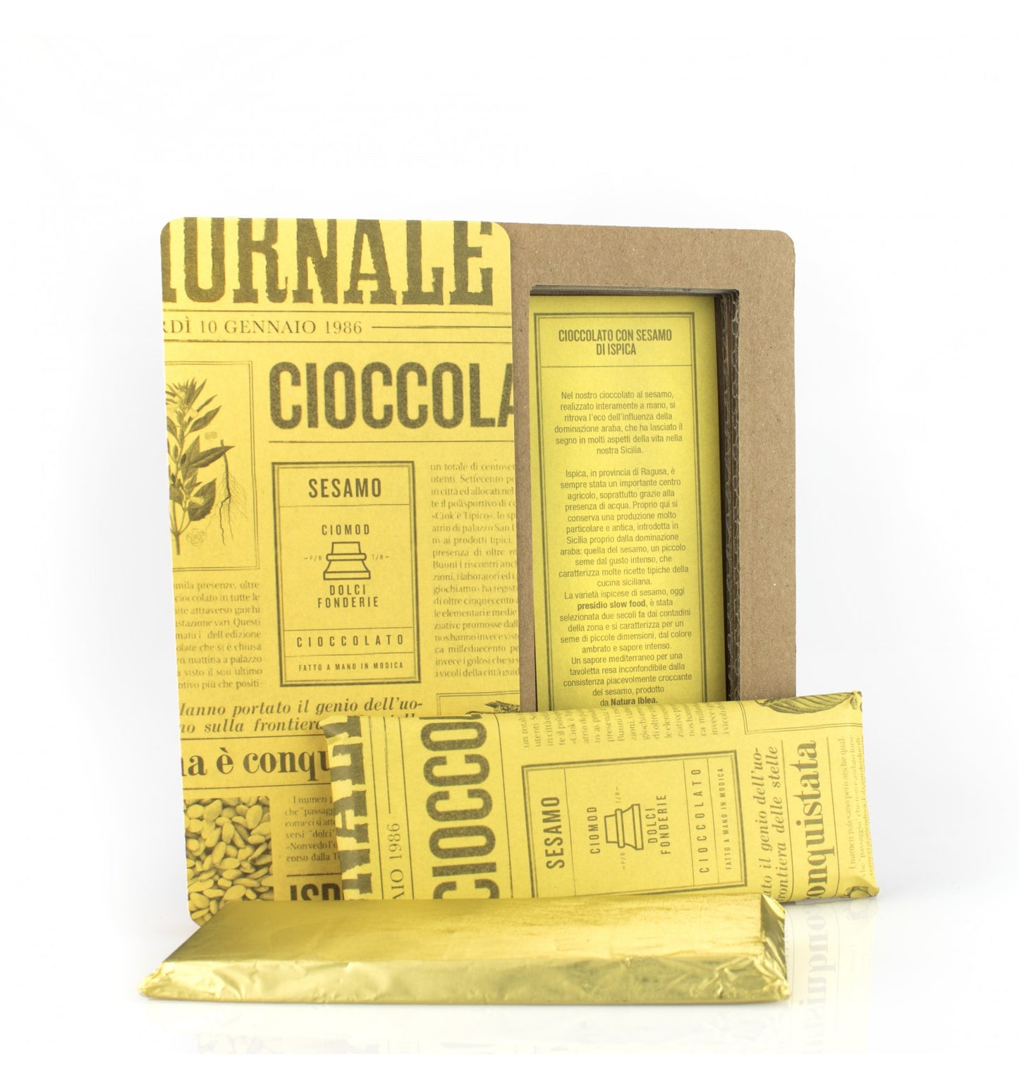 Cioccolato di Modica Igp con Sesamo di Ispica - Ciomod