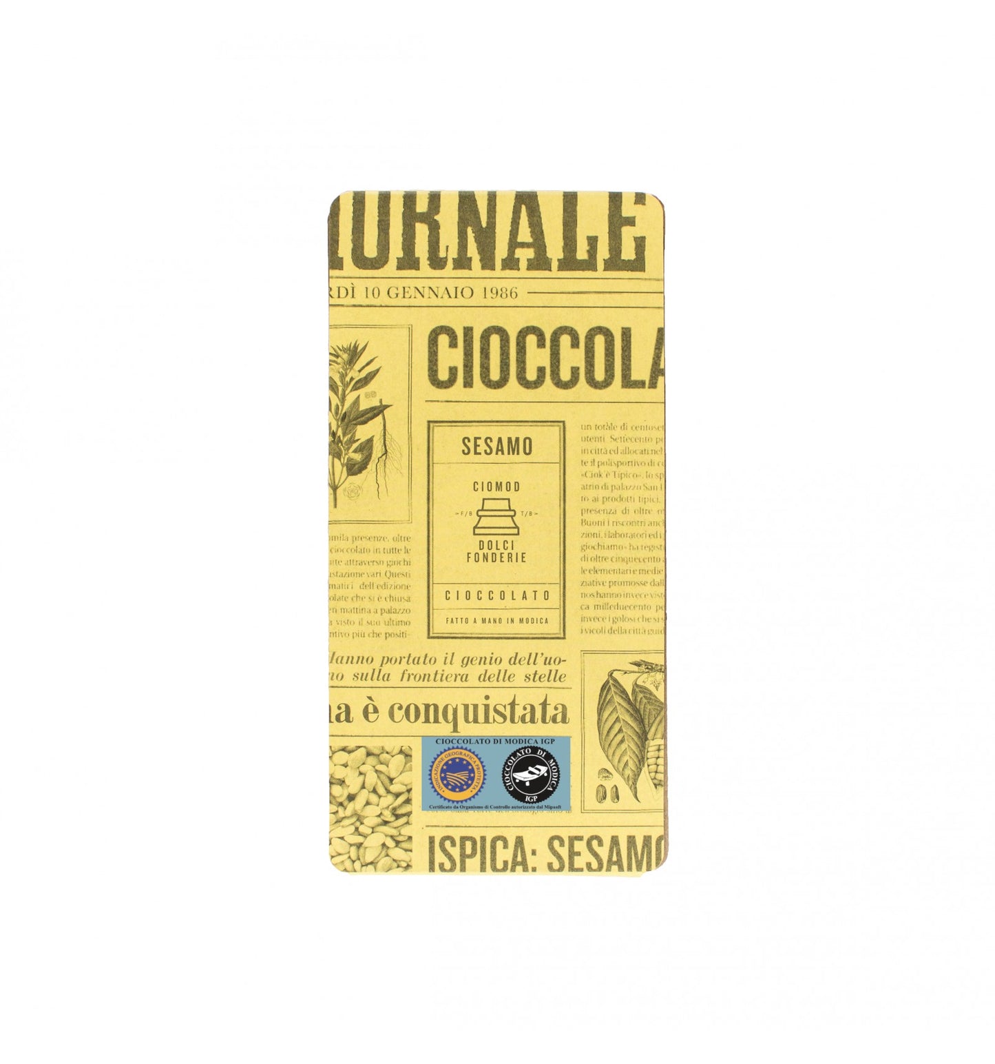 Cioccolato di Modica Igp con Sesamo di Ispica - Ciomod