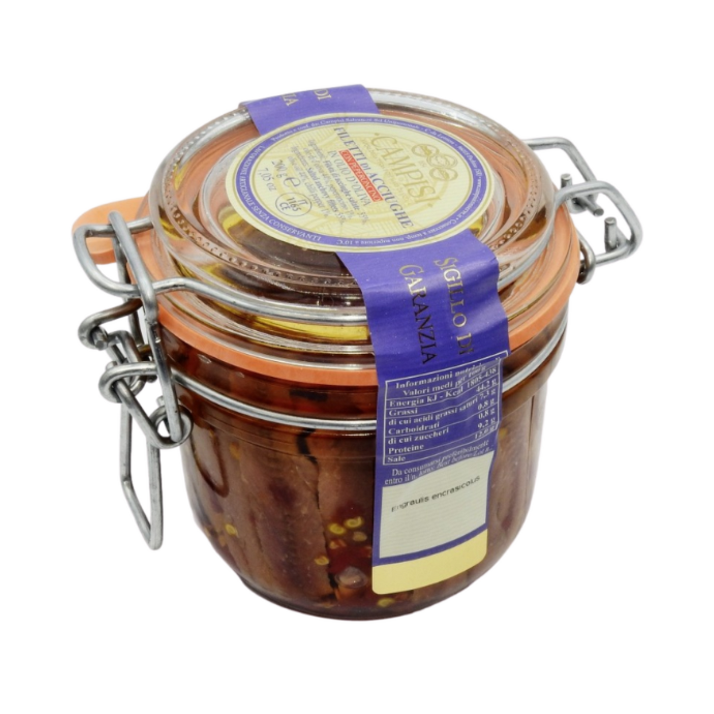 Filetti di Acciughe con Peperoncino - Campisi Conserve