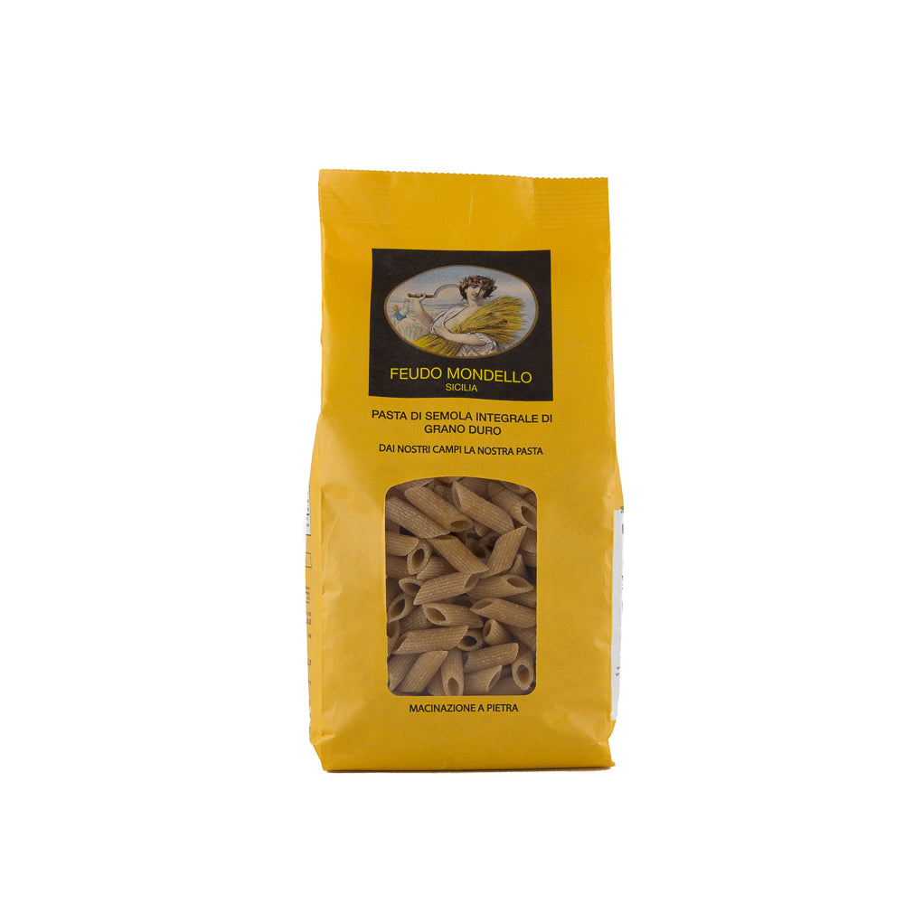 Trigo Duro Siciliano Trigo Integral Mezze Penne Rigate - Feudo Mondello