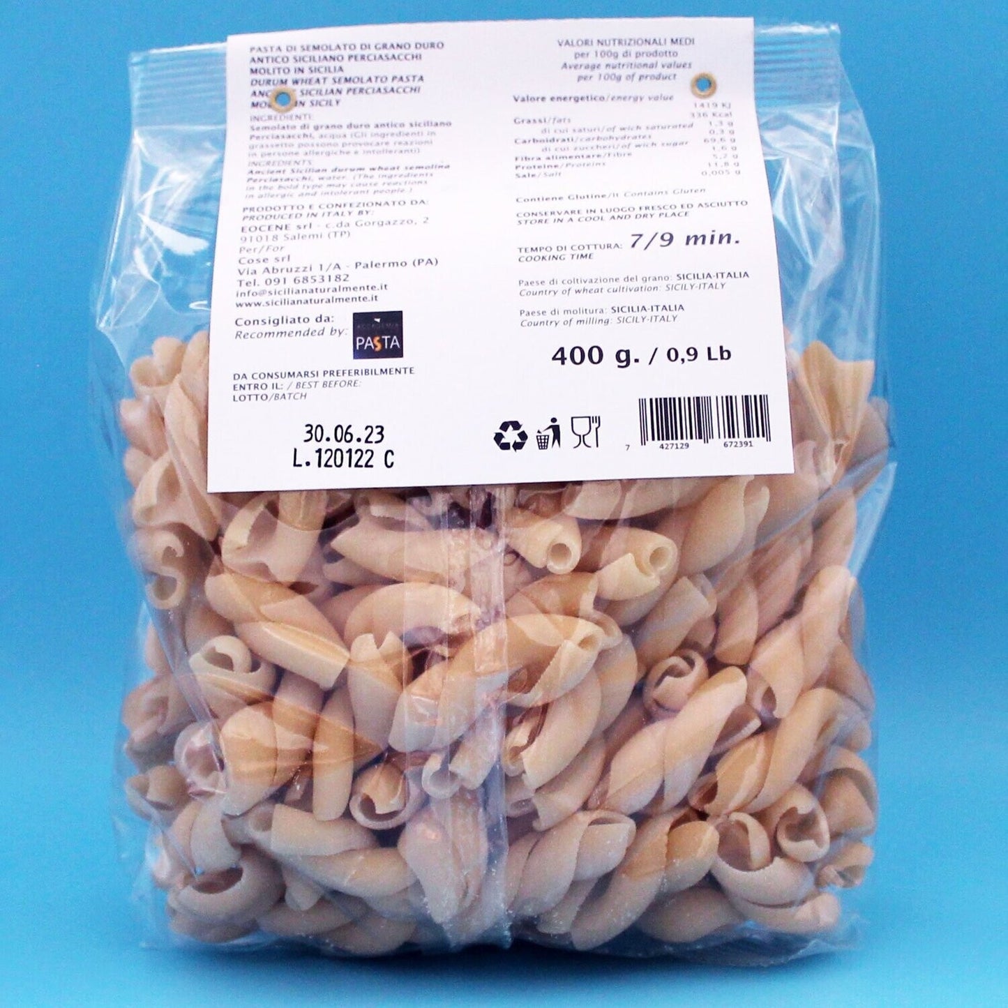 Pasta Trecce di Grani Antichi Siciliani Perciasacchi - Sicilia Naturalmente