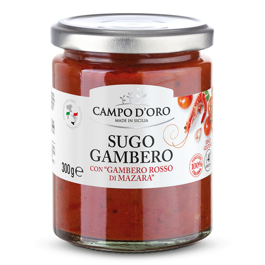Garnelensauce mit roten Garnelen aus Mazara del Vallo - Campo d'Oro