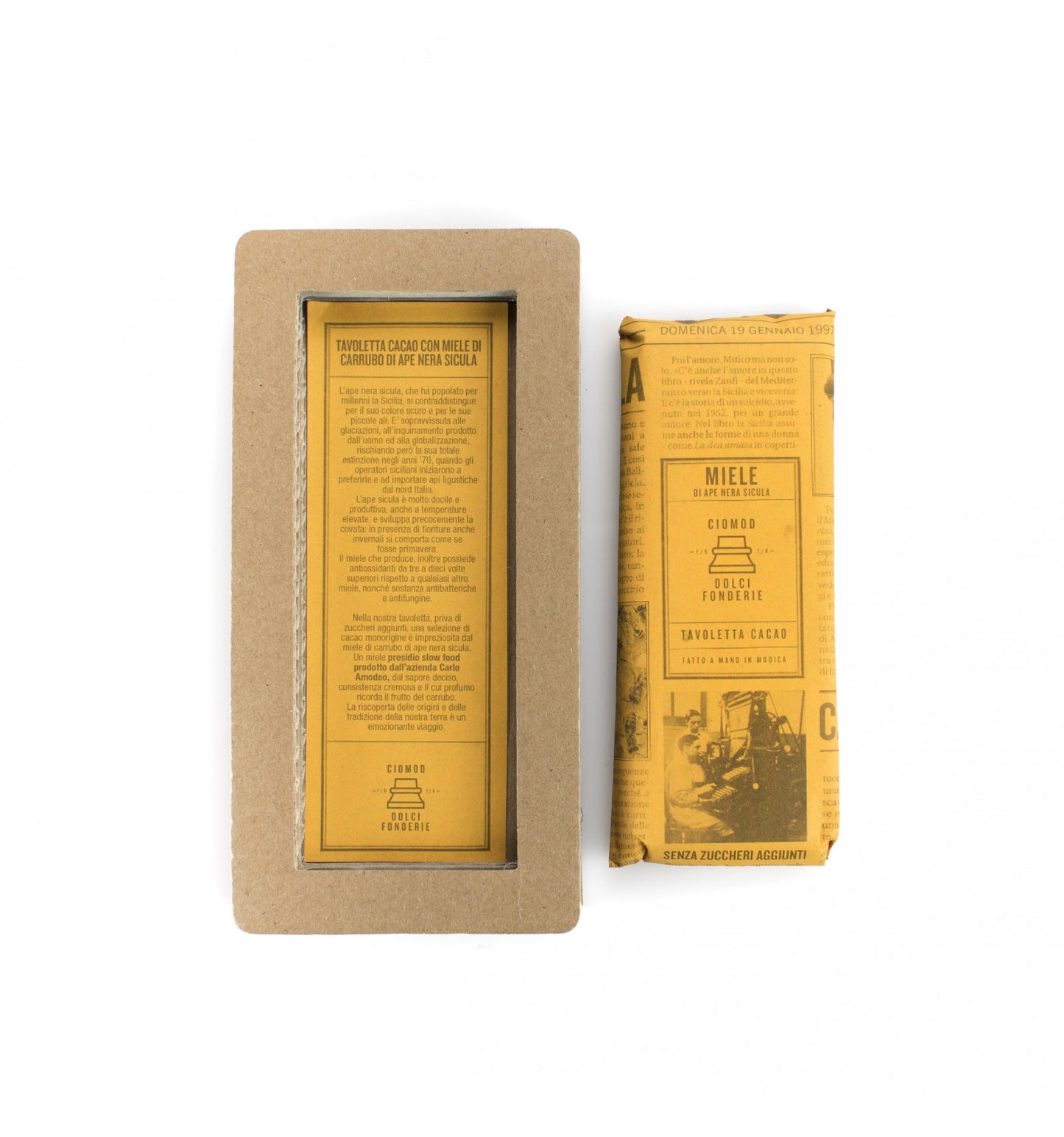 Cocoa bar and Sicilian Black Bee Carob Honey - Ciomod