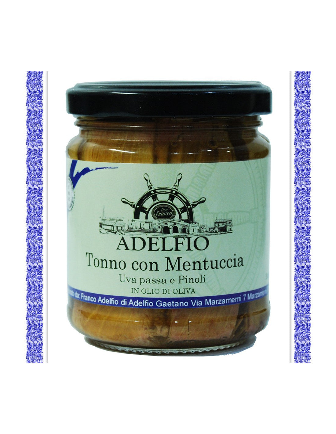 Tonno con Mentuccia Uva Passa e Pinoli all'Olio di Oliva - Adelfio
