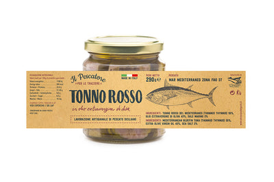 Atún rojo del Mediterráneo en aceite de oliva virgen extra - il Pescatore - Gustosi Sentieri