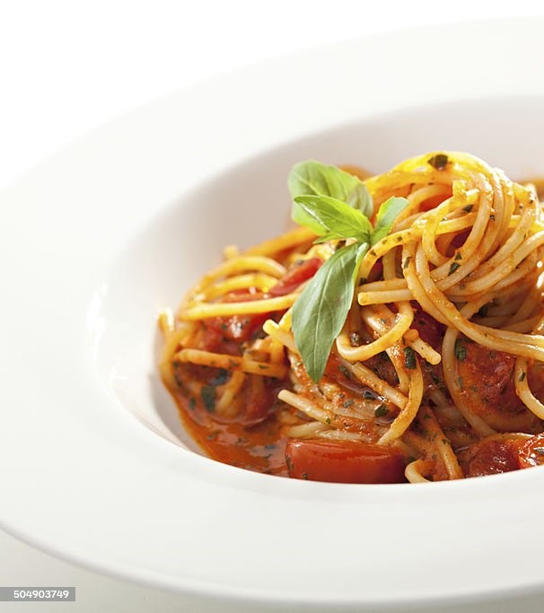Spaghetti alla Colatura di Gambero Rosso® di Mazara del Vallo con Pomodori Ciliegino