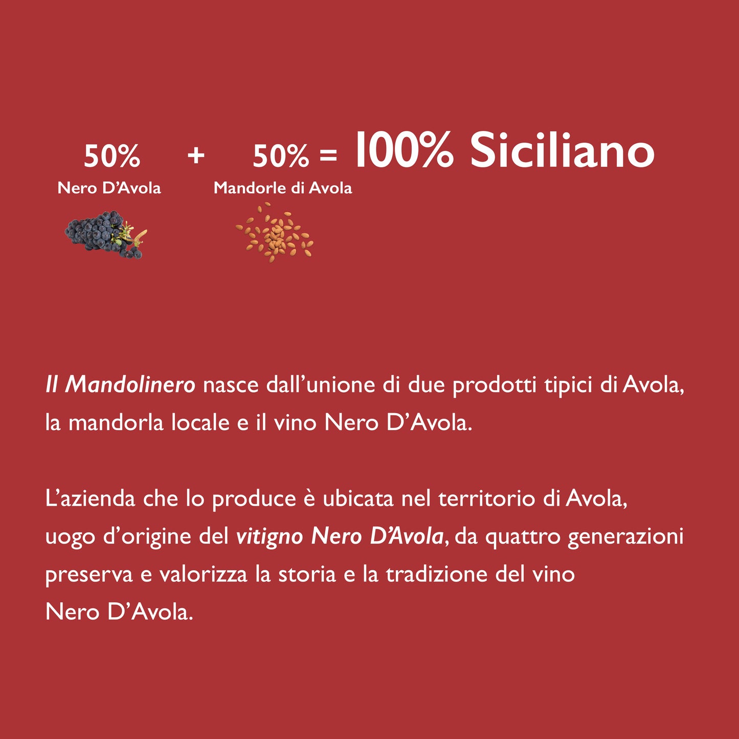 Mandolinero wine with almonds from Avola – Assennato