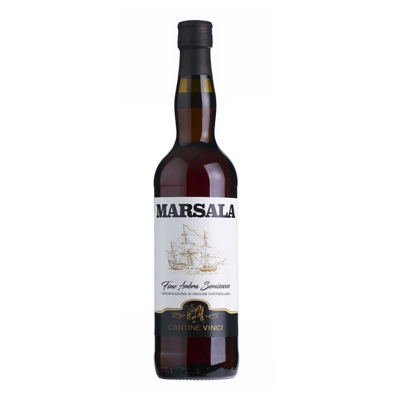 6 Bottiglie di Marsala Fine Ambra Semisecco Doc di Sicilia - Cantine Vinci