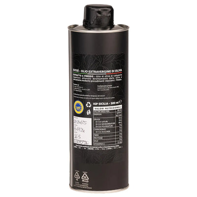 Aceite de oliva virgen extra Evosì - Mezcla 80% Nocellara dell'Etna y 20% Biancolilla - Abrazo