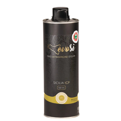 Aceite de oliva virgen extra Evosì - Mezcla 80% Nocellara dell'Etna y 20% Biancolilla - Abrazo