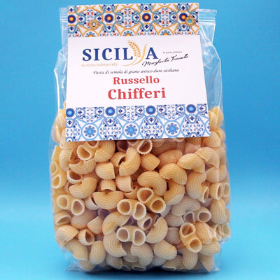 Russello-Sicilia Por supuesto Pasta Chifferi de antiguos granos sicilianos