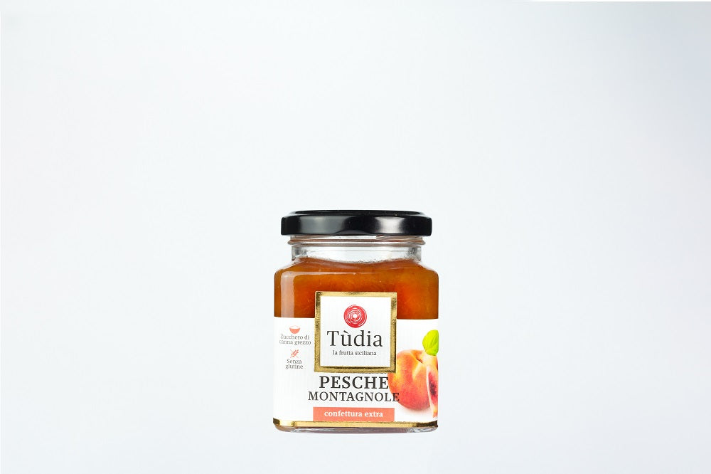 Extra Sicilian Gluten-Free Montagnole Peach Jam - Tudia