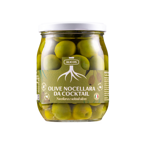 Sicilian Green Cocktail Olives - Alicos