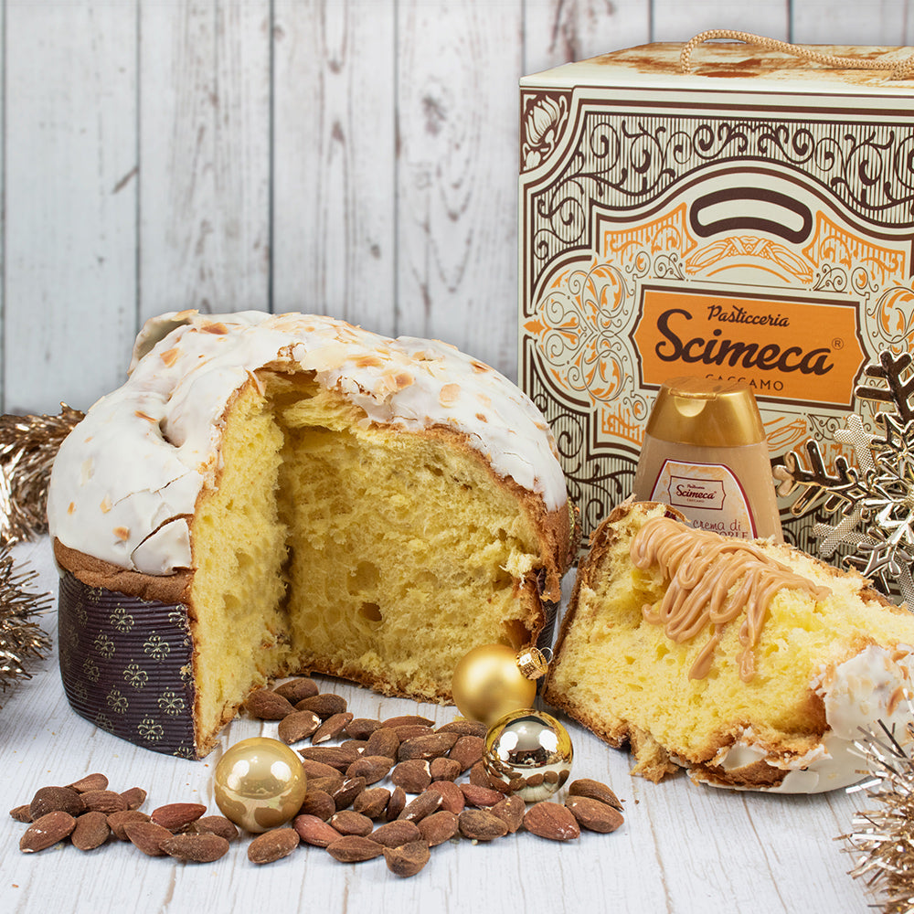 Panettone artisanal aux amandes 850 gr. + Presse-agrumes 190gr-F.lli Pâtisserie Scimeca