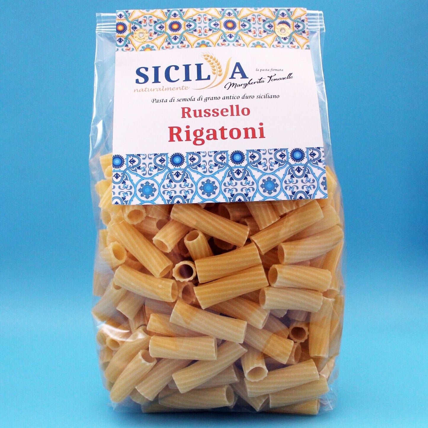 Pasta Rigatoni di Grani Antichi Siciliani Russello - Sicilia Naturalmente