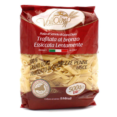 Mezze Penne Liso - Fábrica de pasta Vallolmo