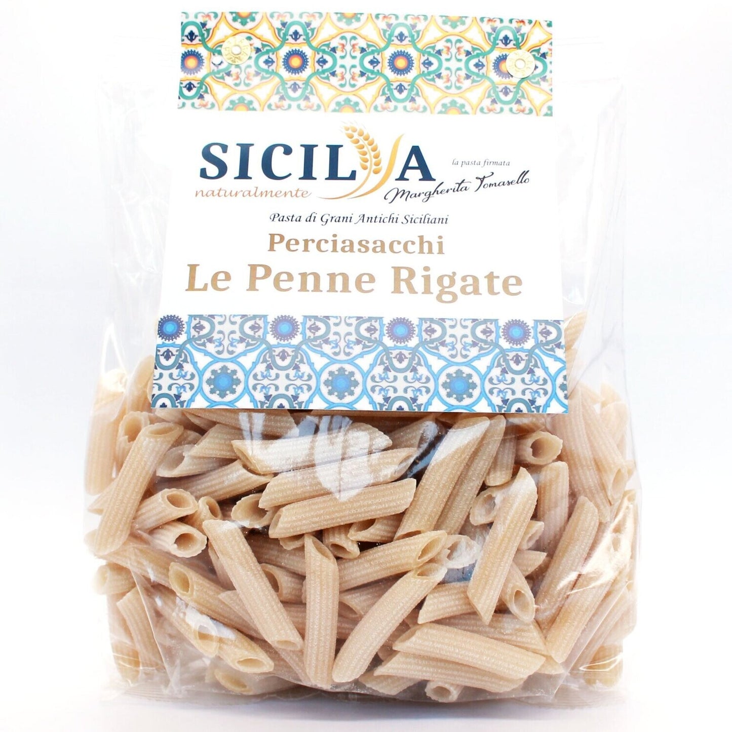 Pasta Penne Rigate di Grani Antichi Siciliani Perciasacchi - Sicilia Naturalmente