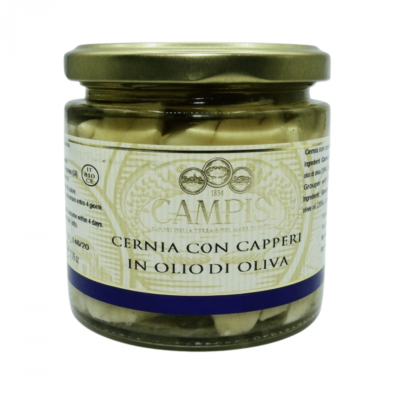 Mérou aux câpres à l'huile d'olive - Campisi Conserve
