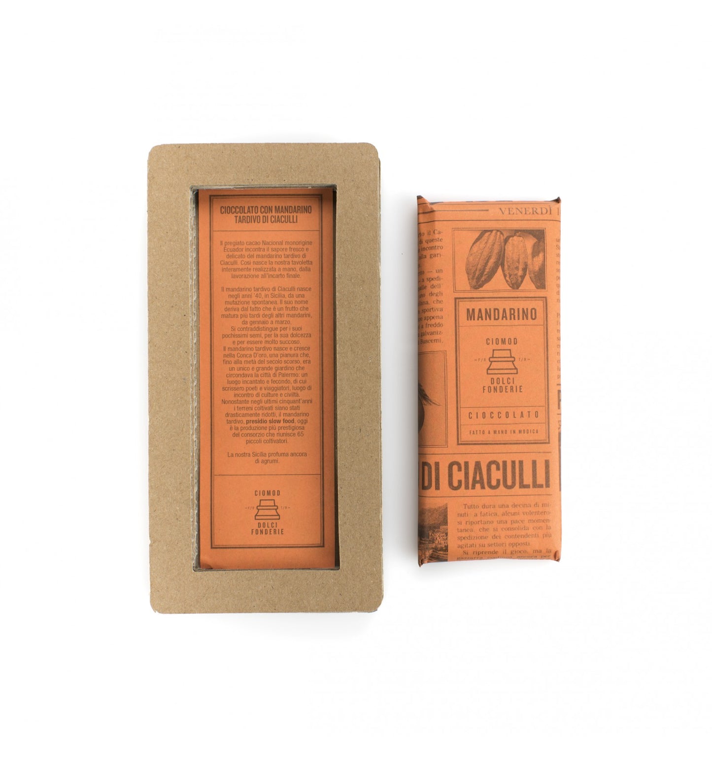 Modica IGP-Schokolade mit Ciaculli Late Mandarin - Ciomod