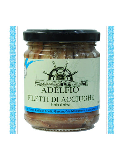 Sicilian Anchovy Fillets in Olive Oil - Adelfio