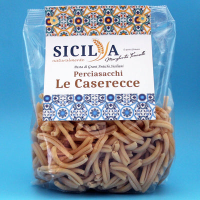 Pasta Caserecce de Antiguos Granos Sicilianos Perciasacchi - Sicily Naturally