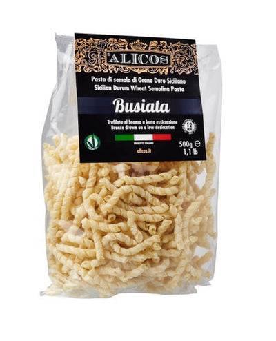 Pasta siciliana de sémola de trigo duro Busiata - Alicos