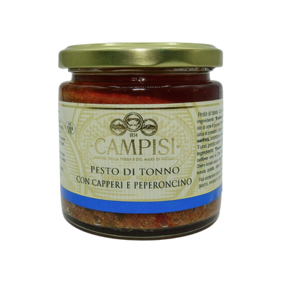 Tuna Pesto with Capers and Chili Peppers - Campisi Conserve