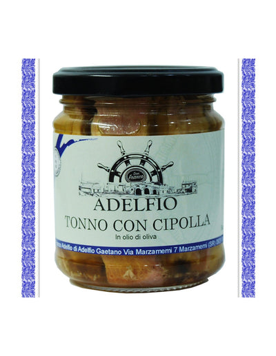 Süß-saurer Thunfisch mit Zwiebeln in Olivenöl - Adelfio