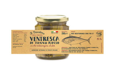 Ventresca of Mediterranean Bluefin Tuna in Extra Virgin Olive Oil - il Pescatore - Gustosi Sentieri
